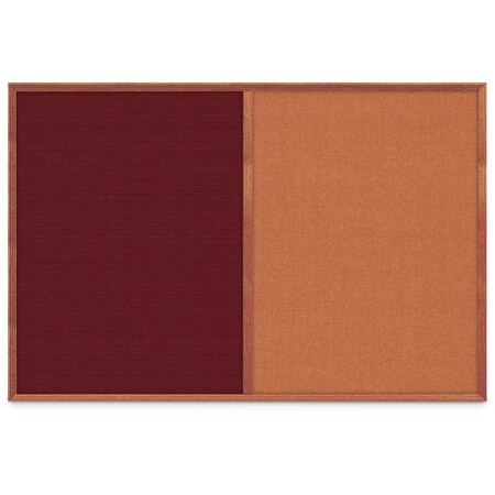 United Visual Products Slim Style Indoor Enclosed Corkboard, 30", UV503SCH-WHITE-DRKSPR UV503SCH-WHITE-DRKSPR